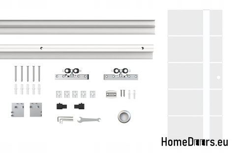 Glasschiebetür mit Führung 80 Satz 5S-85