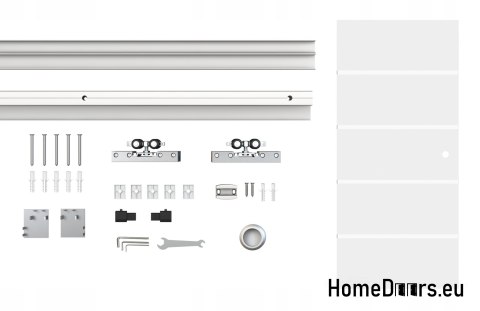 Innenschiebeglastür mit Führung 90 Satz PASKI-95