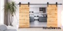 Drzwi przesuwne 110 naścienne ALFA LOFT 04 Dąb Wotan 55 + system przesuwny
