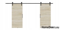 Drzwi przesuwne 120 naścienne ALFA LOFT 01 Dąb Sonoma 60 +system przesuwny