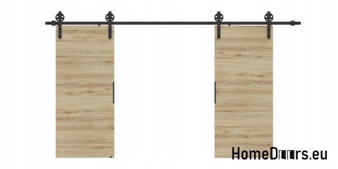 Drzwi przesuwne 120 naścienne ALFA LOFT 04 Dąb Tajga 60 + system przesuwny