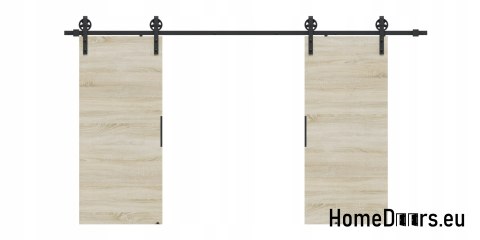 Drzwi przesuwne 140 naścienne ALFA LOFT 04 Dąb Sonoma 70 +system przesuwny