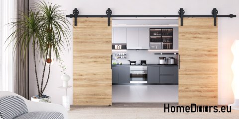 Drzwi przesuwne 140 naścienne ALFA LOFT 04 Dąb Tajga 70 + system przesuwny