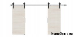 Drzwi przesuwne 148 naścienne ALFA LOFT 04 Buk Norweski 74+system przesuwny