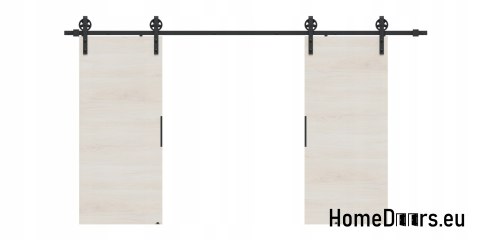 Drzwi przesuwne 148 naścienne ALFA LOFT 04 Buk Norweski 74+system przesuwny
