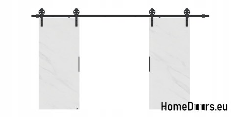 Drzwi przesuwne 148 naścienne ALFA LOFT 04 Marmur Biały 74+system przesuwny