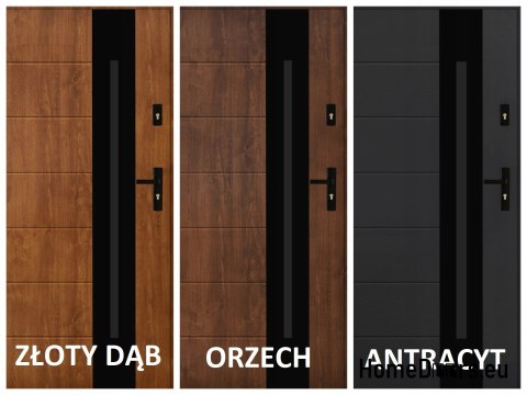 Drzwi Zewnętrzne PANTOR ALPINE-PASIVE 03 Lewe 90 Dąb Turner Grube 72mm