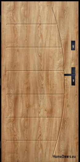 Drzwi Zewnętrzne PANTOR BOSTON Lewe 100 Dąb Turner Grube 72mm Ciepłe