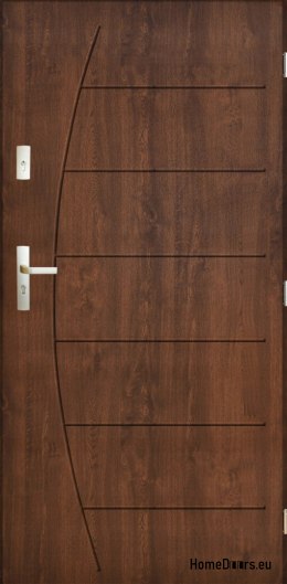 Drzwi Zewnętrzne PANTOR BOSTON Prawe 100 Orzech Grube Grube 72mm Ciepłe
