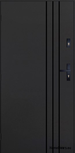 Drzwi Zewnętrzne PANTOR HURON Lewe 100 Antracyt Grube 72mm Ciepłe