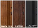 Drzwi Zewnętrzne PANTOR HURON Lewe 100 Złoty Dąb Grube 72mm Ciepłe