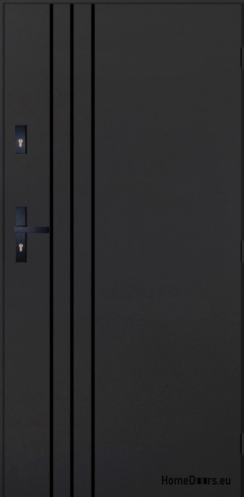 Drzwi Zewnętrzne PANTOR HURON Prawe 100 Antracyt Grube 72mm Ciepłe