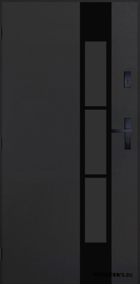 Drzwi Zewnętrzne PANTOR MARS 11 Lewe 80 Antracyt Grube 72mm Ciepłe