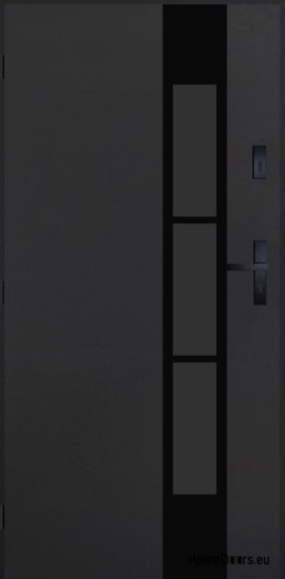 Drzwi Zewnętrzne PANTOR MARS 11 Prawe 90 Antracyt Grube 72mm Ciepłe