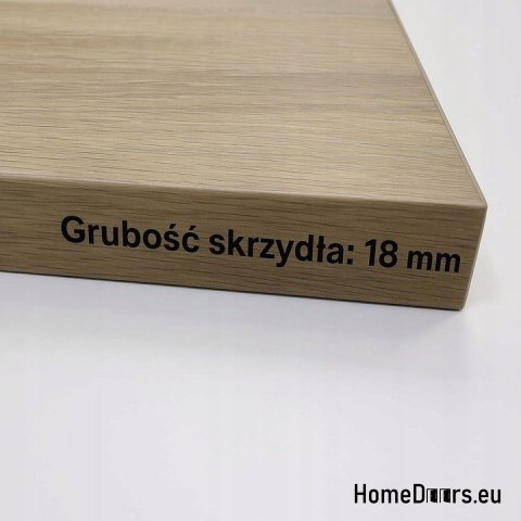 Drzwi przesuwne 120 naścienne ALFA LOFT 01 Dąb Artisan 60+system przesuwny