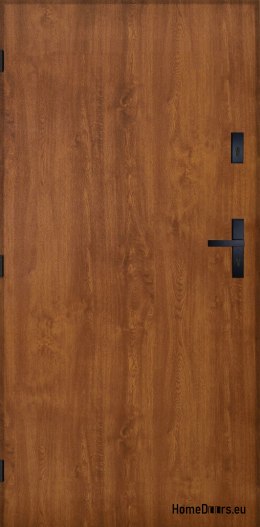 Drzwi Zewnętrzne PANTOR PRAGA Lewe 80 Złoty Dąb Grube 72mm Ciepłe