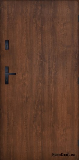 Drzwi Zewnętrzne PANTOR PRAGA Prawe 90 Orzech Grube 72mm Ciepłe