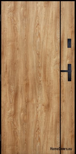 Drzwi Zewnętrzne PANTOR WILANÓW Lewe 80 Dąb Turner Grube 72mm Ciepłe