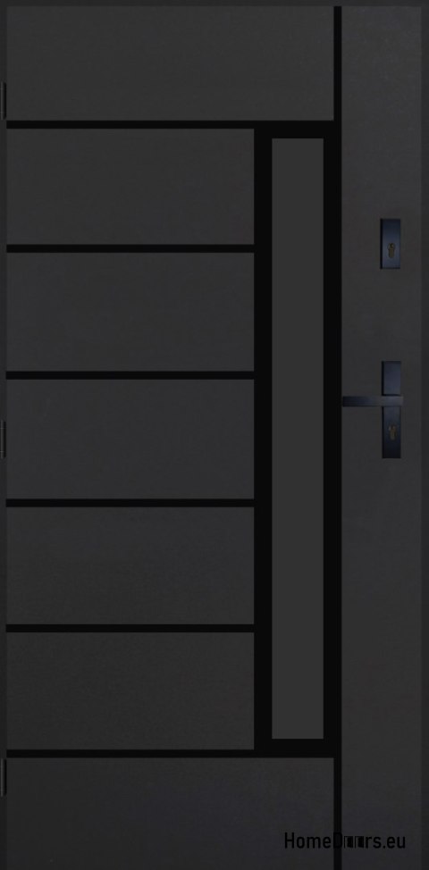 Drzwi Zewnętrzne PANTOR HERKULES 01 Lewe 90 Antracyt Grube 72mm Ciepłe