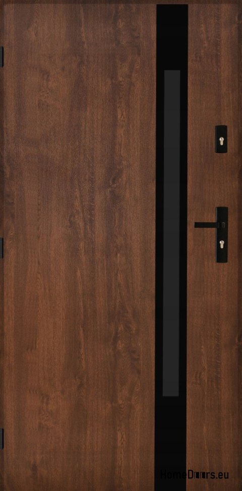 Drzwi Zewnętrzne PANTOR MARS 09 Lewe 90 Orzech Grube 72mm Ciepłe