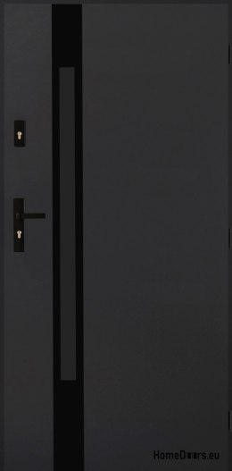 Drzwi Zewnętrzne PANTOR MARS 09 Prawe 100 Antracyt Grube 72mm Ciepłe
