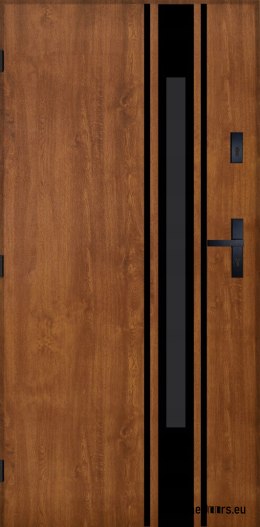 Drzwi Zewnętrzne PANTOR MARS 10 Lewe 100 Złoty Dąb Grube 72mm Ciepłe