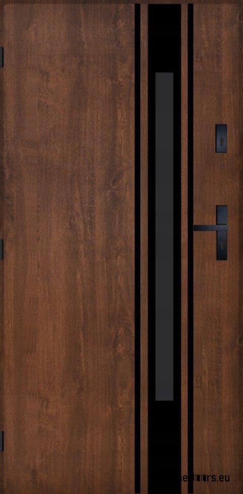 Drzwi Zewnętrzne PANTOR MARS 10 Lewe 80 Orzech Grube 72mm Ciepłe