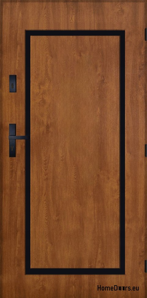 Drzwi Zewnętrzne PANTOR SYRIUS Prawe 100 Złoty Dąb Grube 72mm Ciepłe