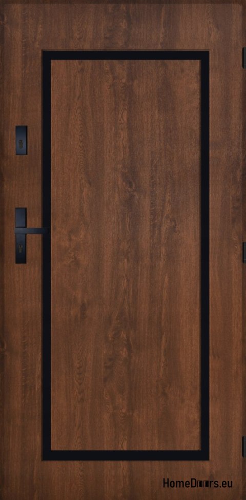 Drzwi Zewnętrzne PANTOR SYRIUS Prawe 80 Orzech Grube 72mm Ciepłe