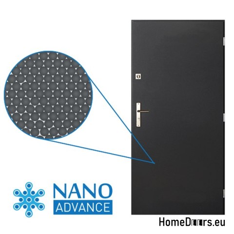 Drzwi Zewnętrzne PANTOR SYRIUS Prawe 90 Antracyt Grube 72mm Ciepłe