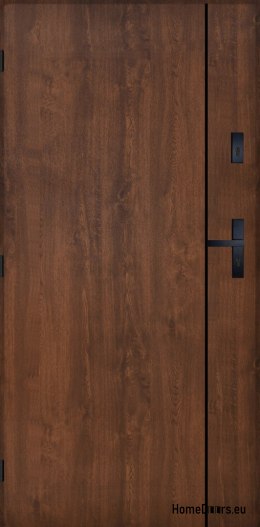 Drzwi Zewnętrzne PANTOR WILANÓW Lewe 90 Orzech Grube 72mm Ciepłe