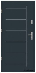 Haustür WÄRMEDÄMMEND T41, 72 mm Styropor 90, LINKS, Anthrazit, SOFORT LIEFERBAR