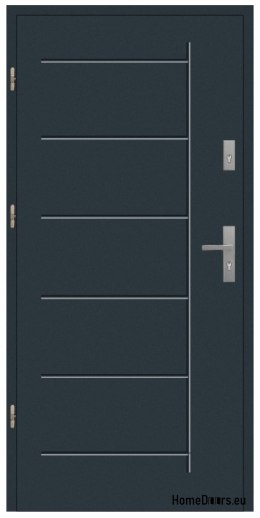 Haustür WÄRMEDÄMMEND T41, 72 mm Styropor 90, LINKS, Anthrazit, SOFORT LIEFERBAR