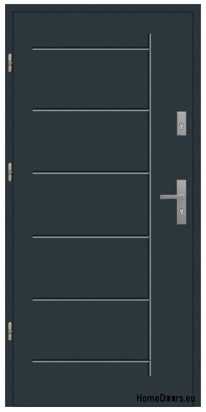 Haustür WÄRMEDÄMMEND T41, 72 mm Styropor 90, LINKS, Anthrazit, SOFORT LIEFERBAR