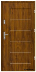 HAUSTÜR WÄRMEDÄMMEND T41, 72 mm Styropor, 90, rechts, Golden Oak, SOFORT LIEFERBAR