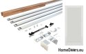 Carlo-In-Wand-Schiebetür, weiß, in die Wand versenkbar (Taschenkonstruktion), mit Lichtausschnitt Glaseinsatz, inkl. Zubehör