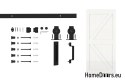 Albert-Innentür für den Innenbereich, 3,5 cm stark, 90 Loft, weiß, komplett mit Schiebetürsystem