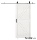 Albert-Innentür für den Innenbereich, 3,5 cm stark, 90 Loft, weiß, komplett mit Schiebetürsystem