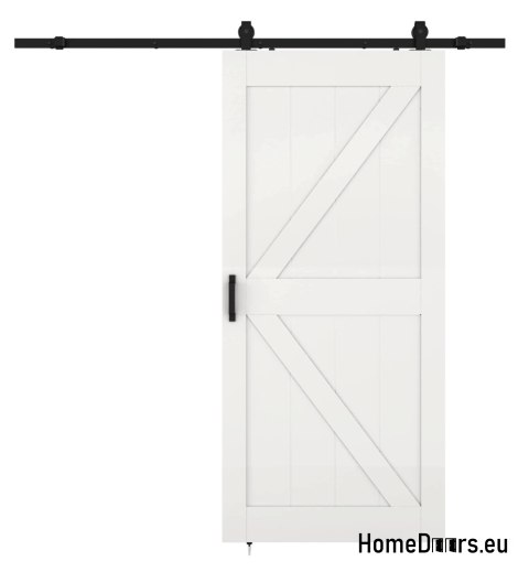 Albert-Innentür für den Innenbereich, 3,5 cm stark, 90 Loft, weiß, komplett mit Schiebetürsystem