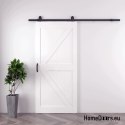 Albert-Innentür für den Innenbereich, 3,5 cm stark, 90 Loft, weiß, komplett mit Schiebetürsystem
