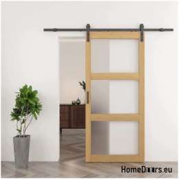 Miami-Innentür für den Innenbereich, 3,5 cm stark, 90 Loft, Eiche, komplett mit System