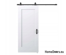 Innentür Monza, 3,5 cm stark, 90 Loft, weiß, mit Schiebetürsystem, Komplettset