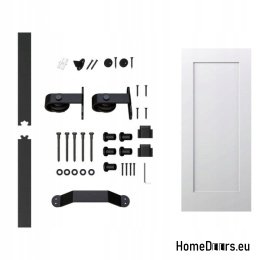 Innentür Monza, 3,5 cm stark, 90 Loft, weiß, mit Schiebetürsystem, Komplettset